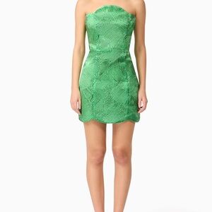 Ginnifer Strapless Mini Dress in Green